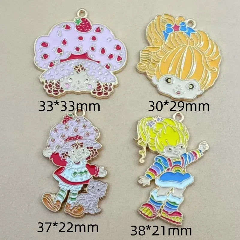 Enamel Cartoon Girl Charm